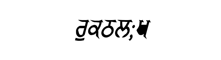 GurmukhiLys 040 Italic  Free Fonts Download