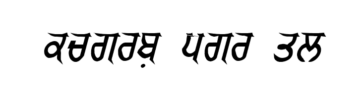 GurmukhiLys 040 Italic  Free Fonts Download