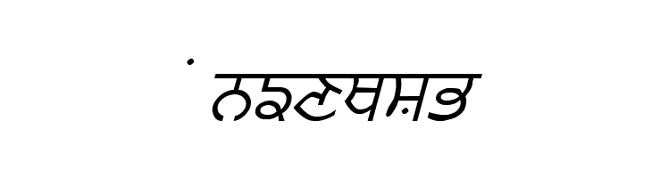 GurmukhiLys 020 Italic  Free Fonts Download