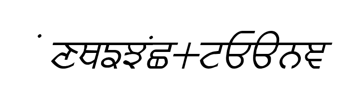 GurmukhiLys 020 Italic  Free Fonts Download