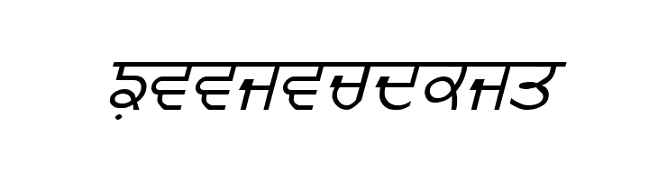 GurmukhiLys 020 Italic  Free Fonts Download