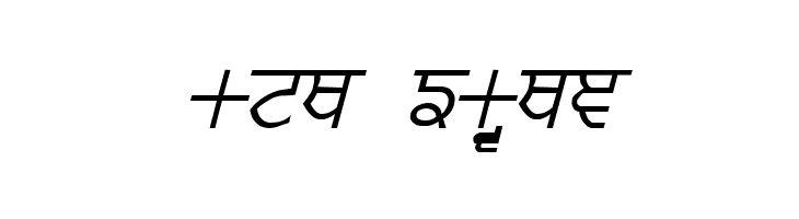 GurmukhiLys 020 Italic  Free Fonts Download