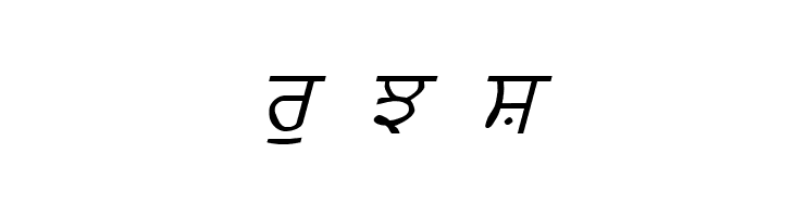 GurmukhiLys 020 Italic  Free Fonts Download