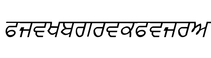 GurmukhiLys 020 Italic  Free Fonts Download