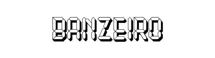 Gigabyte Hollow Regular  Free Fonts Download