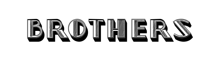 North Border Extruded Hollow Regular  Free Fonts Download