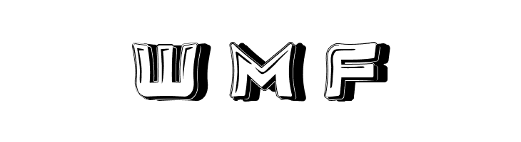Unlimited White 3D Regular  Free Fonts Download