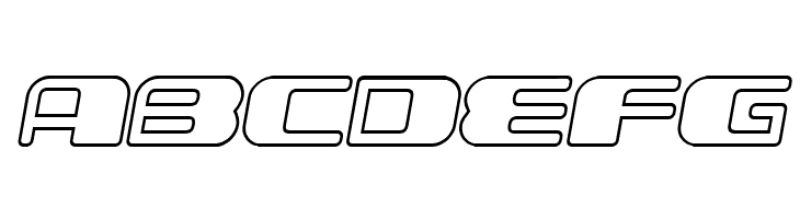 Forehead Outline Slant  Free Fonts Download