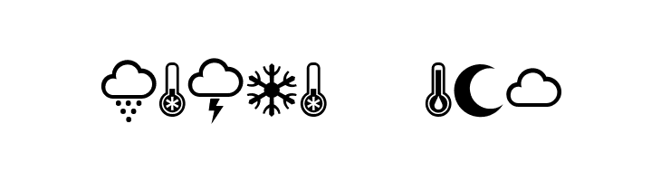 Weather Symbols Regular  Free Fonts Download