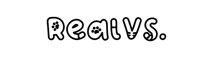 Katto - Personal Use Outline  Free Fonts Download