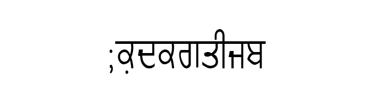 GurmukhiLys 020 Condensed  Free Fonts Download