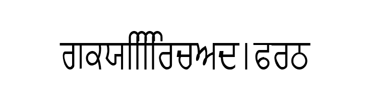 GurmukhiLys 020 Condensed  Free Fonts Download