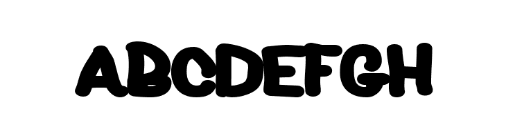 ABCDEFGH Fat Font