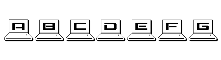 LapTop Outline 2  Free Fonts Download