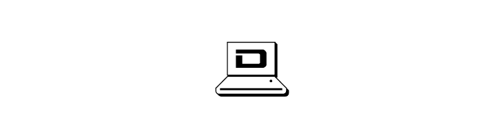 LapTop Outline 2  Free Fonts Download