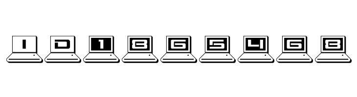 LapTop Outline 2  Free Fonts Download
