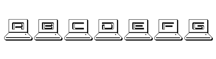 LapTop Outline  Free Fonts Download