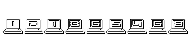 LapTop Outline  Free Fonts Download