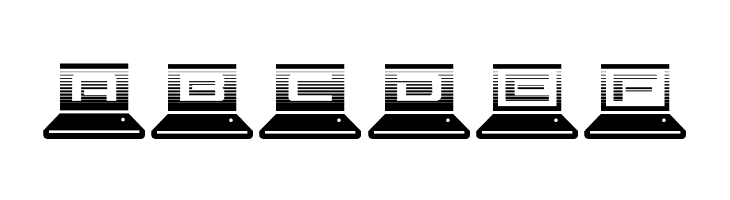 LapTop Scanlines  Free Fonts Download