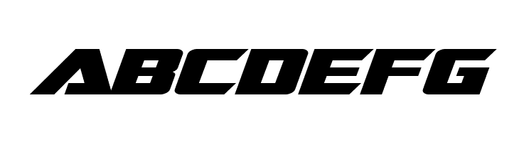 ABCDEFG SF TransRobotics Extended Bold Italic Font