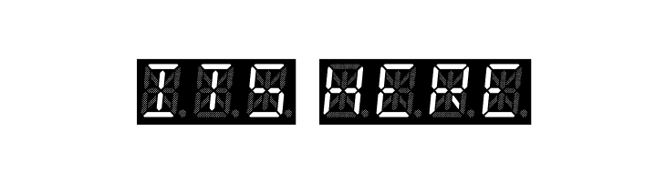 14 Segment LED  Free Fonts Download