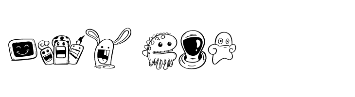 Mollusca Doodle Outline  Free Fonts Download