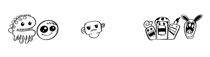 Mollusca Doodle Outline  Free Fonts Download