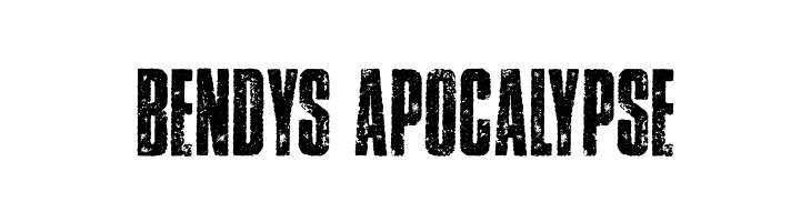 BENDYS%2BAPOCALYPSE ERODED PERSONAL USE Regular Font