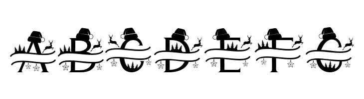 Cute Christmas Monogram  Free Fonts Download