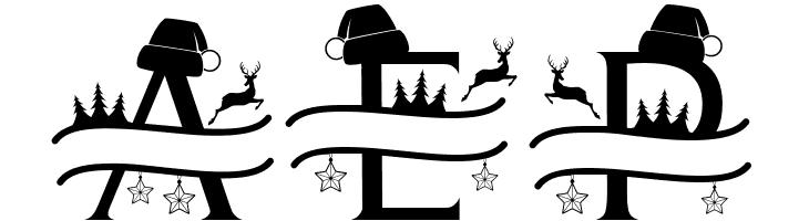 Cute Christmas Monogram  Free Fonts Download
