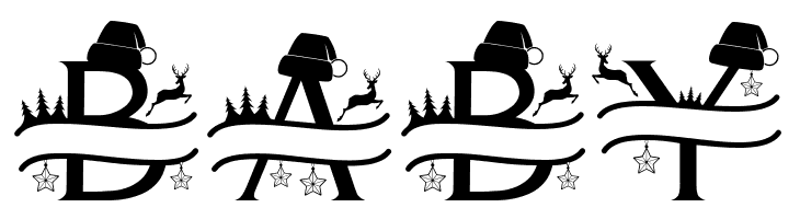 Cute Christmas Monogram  Free Fonts Download