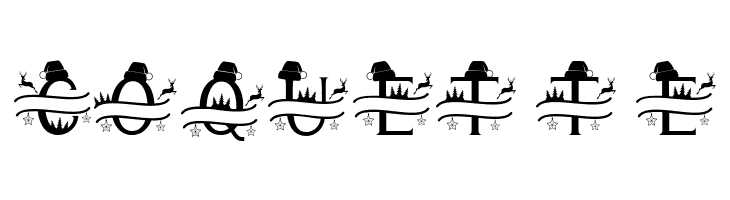 Cute Christmas Monogram  Free Fonts Download