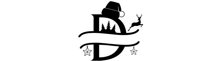 Cute Christmas Monogram  Free Fonts Download