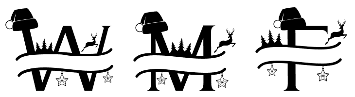 Cute Christmas Monogram  Free Fonts Download