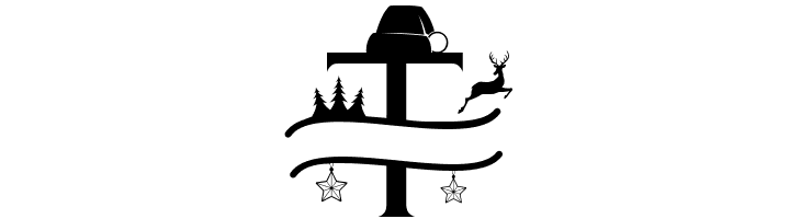 Cute Christmas Monogram  Free Fonts Download