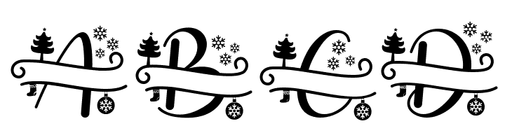 Stunning Christmas Monogram  Free Fonts Download