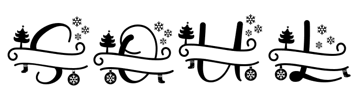 Stunning Christmas Monogram  Free Fonts Download