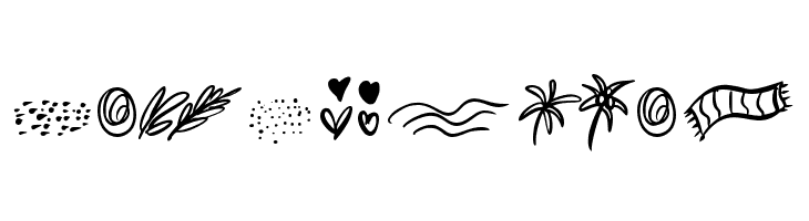 Summer Lovers Dingbat  Free Fonts Download