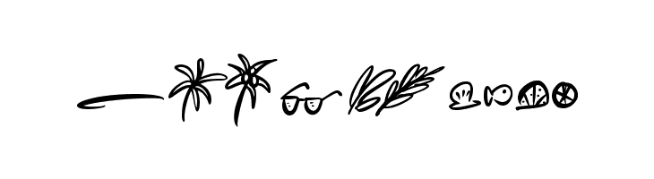 Summer Lovers Dingbat  Free Fonts Download