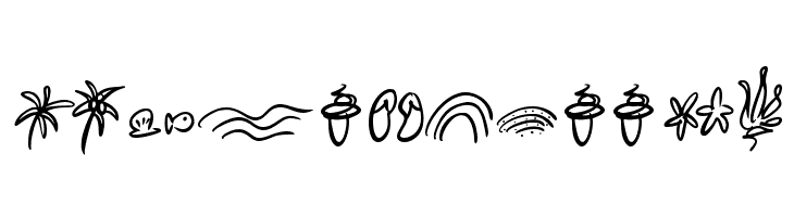 Summer Lovers Dingbat  Free Fonts Download