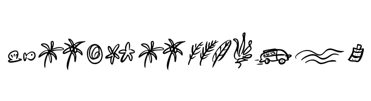 Summer Lovers Dingbat  Free Fonts Download