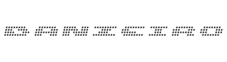 UP Tiny lcd four 8 Light Italic  Free Fonts Download