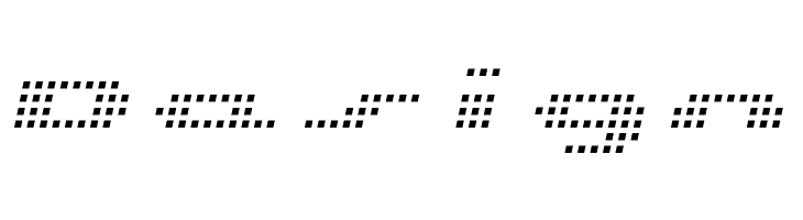 UP Tiny lcd four 8 Light Italic  Free Fonts Download