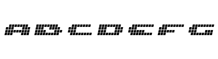 UP Tiny lcd four 8 Italic  Free Fonts Download