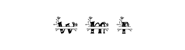 Hilens Flower Monogram Regular  Free Fonts Download