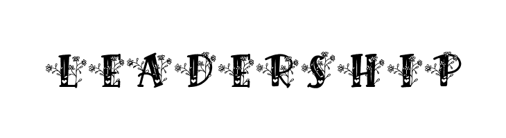 Hilens Flower Monogram Regular  Free Fonts Download