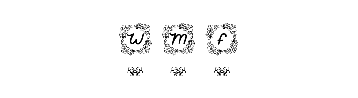 Winter Ribbon Monogram Regular  Free Fonts Download