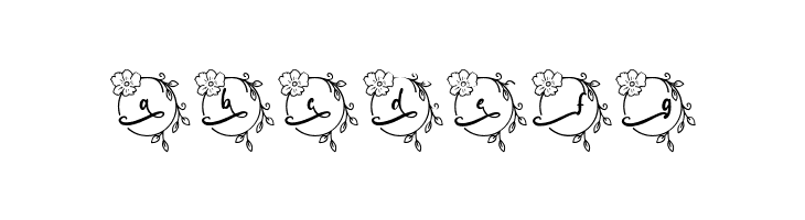 Abilane Flower Monogram Regular  Free Fonts Download
