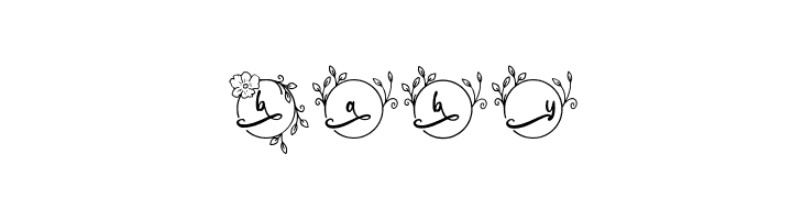 Abilane Flower Monogram Regular  Free Fonts Download