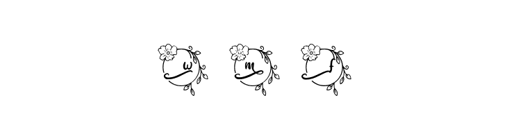 Abilane Flower Monogram Regular  Free Fonts Download